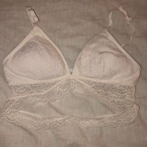 White Lacy Gilly Hicks Bralette